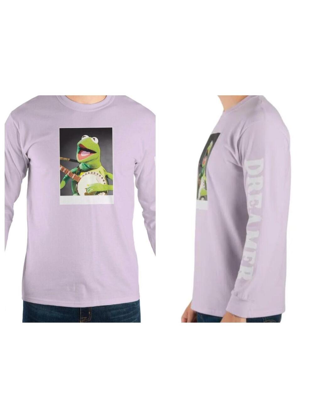 Disney The Muppets Kermit The Frog DREAMER Long Sleeve Shirt Mens Size 2XL New